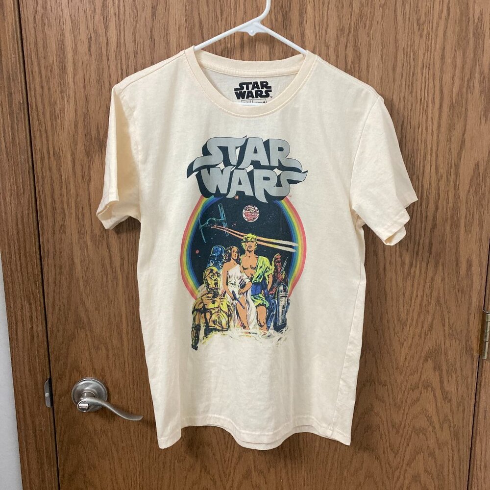 Star Wars Vintage Retro Style Rainbow Graphic T-Shirt - M